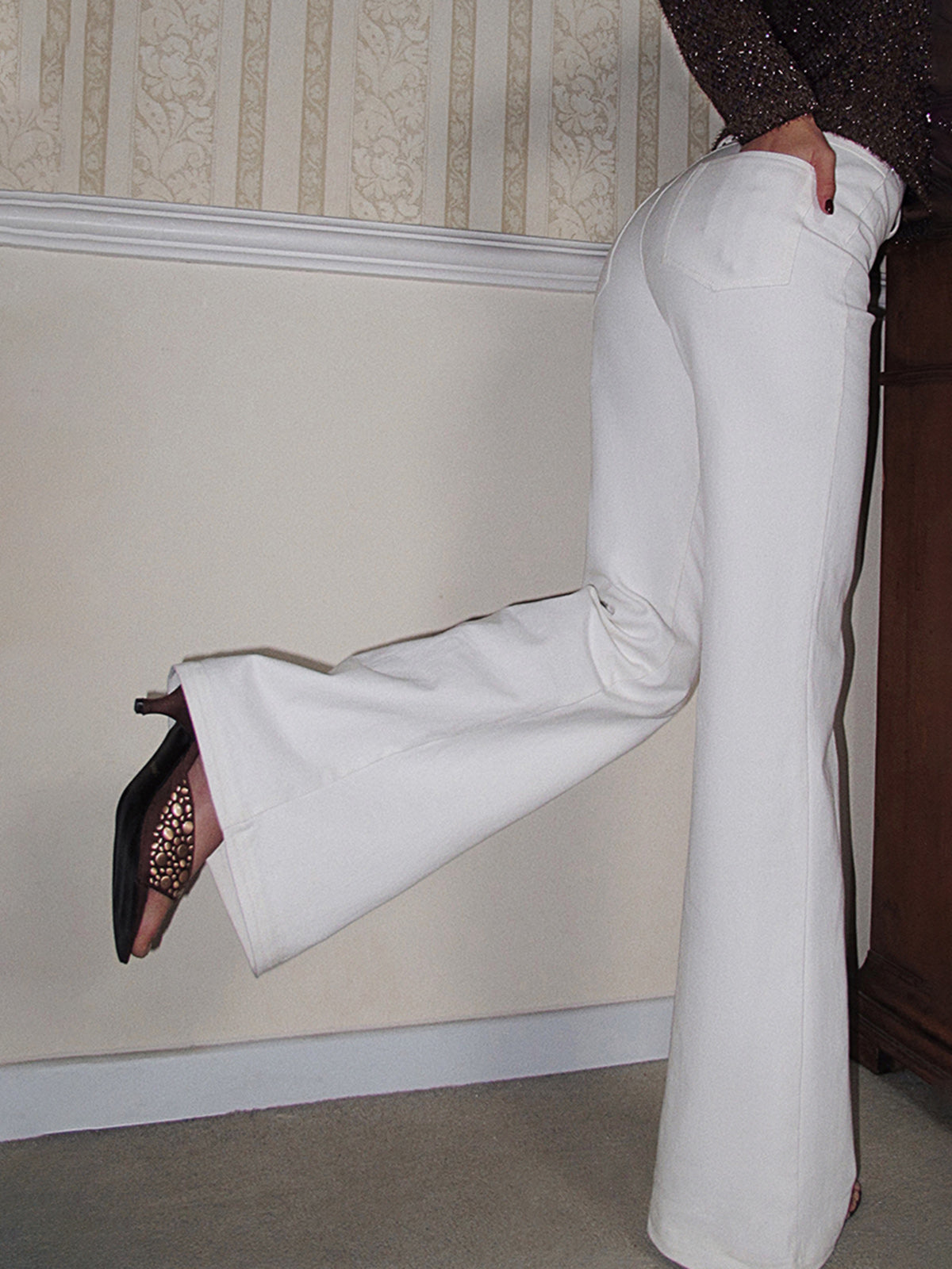 Pamuk Yüksek Bel Bootcut Pantolon