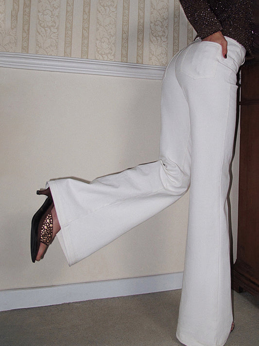 Pamuk Yüksek Bel Bootcut Pantolon