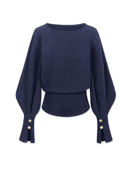 Büzgülü Kolları Olan Polar Sweatshirt