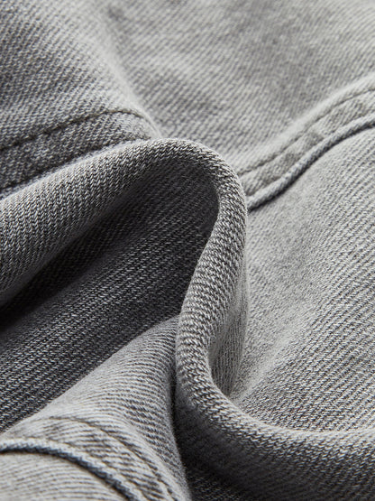 Vintage Denim Düz Paça Pantolon