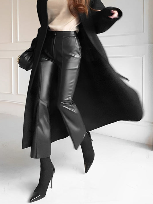 Suni Deri Dar Kesim Kısa Pantolonlar