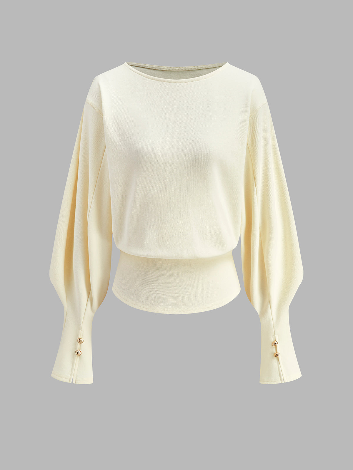 Büzgülü Kolları Olan Polar Sweatshirt