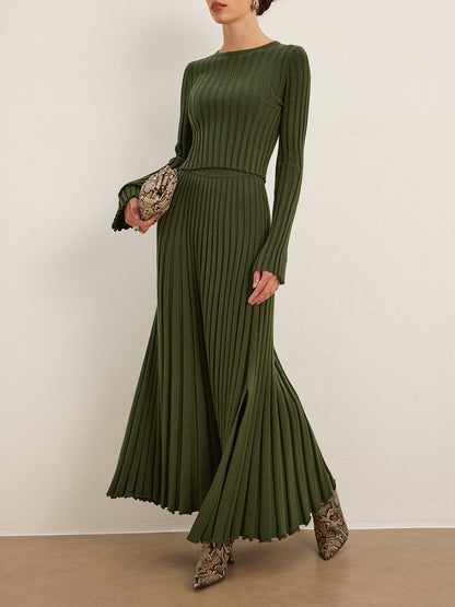 Marul Trim Ribbed Kısa Kazak
