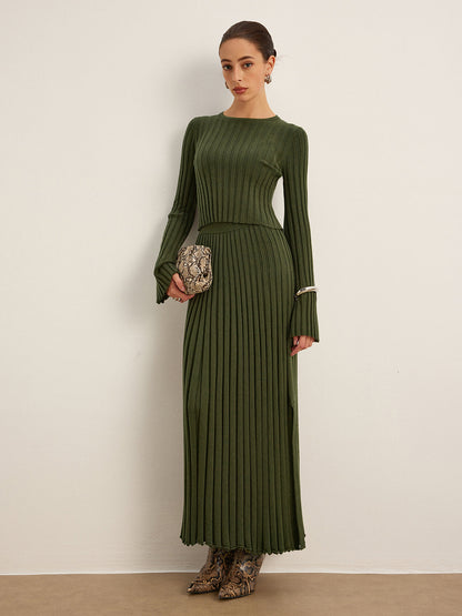 Marul Trim Ribbed Kısa Kazak