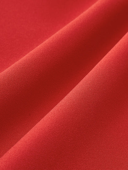 Minimalist Düz Yaka Elbise