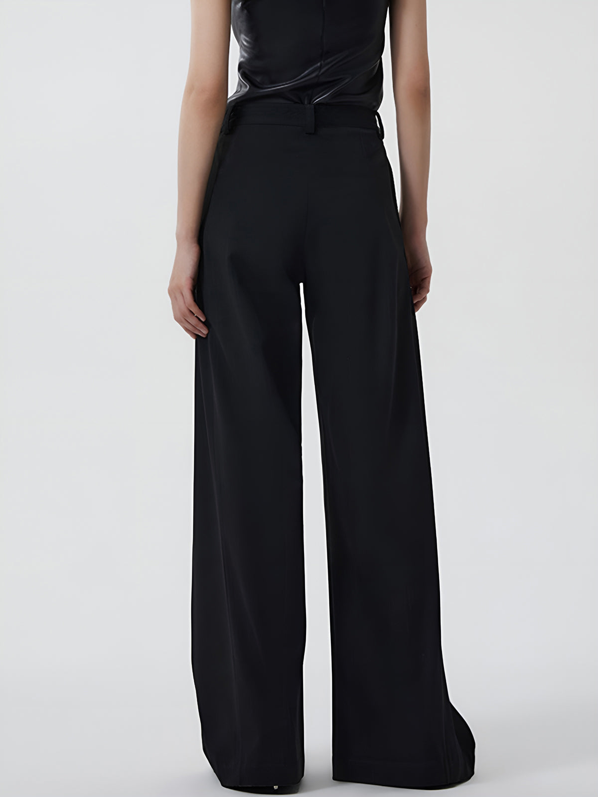 Düz Fermuarlı Pantolonlar