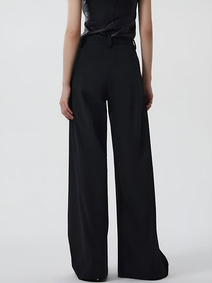 Düz Fermuarlı Pantolonlar