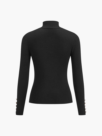 Çok Yönlü Mock Neck Skinny Kazak