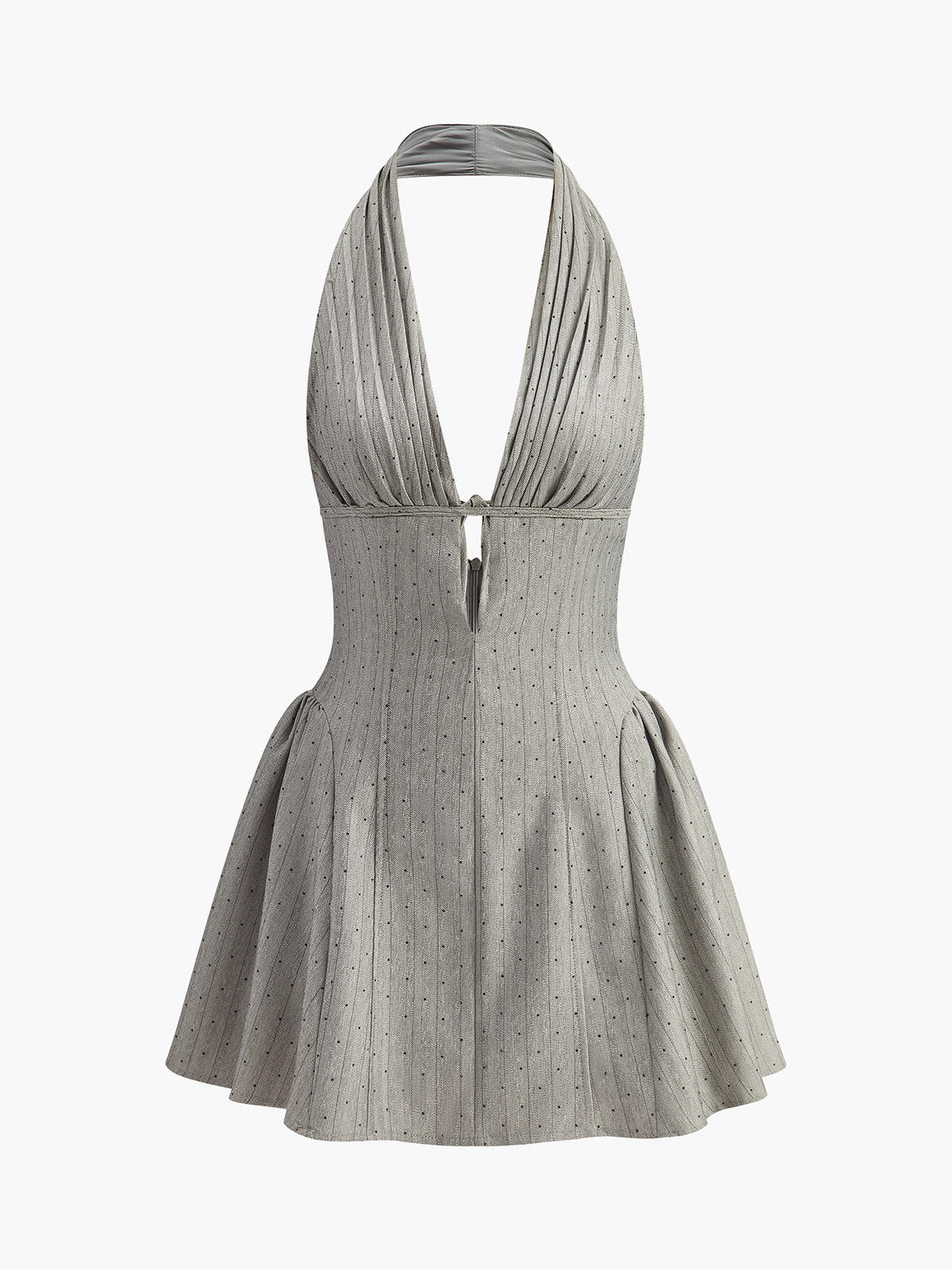 Back Tied Pleated Dress
