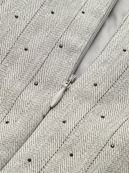 Back Tied Pleated Dress