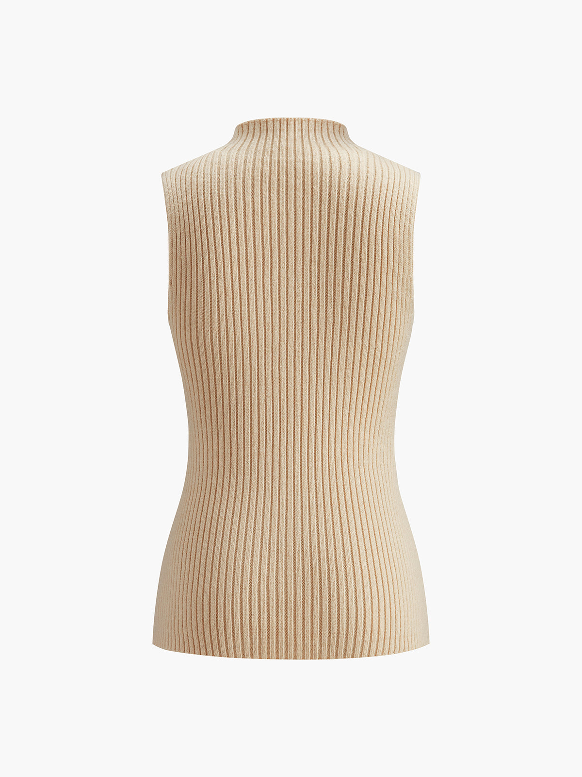 Minimalist Yüksek Yaka Rib Hırka Üst