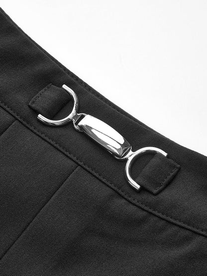 Metal-Belt Fırfırlı Mini Etek