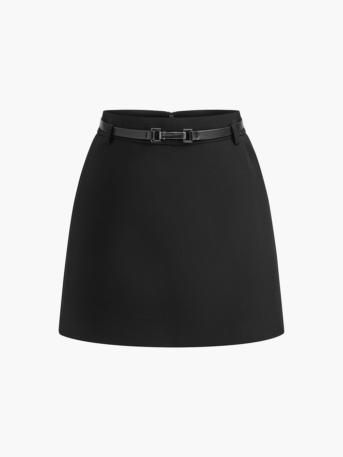 Erime Belte Saten Mini Etek