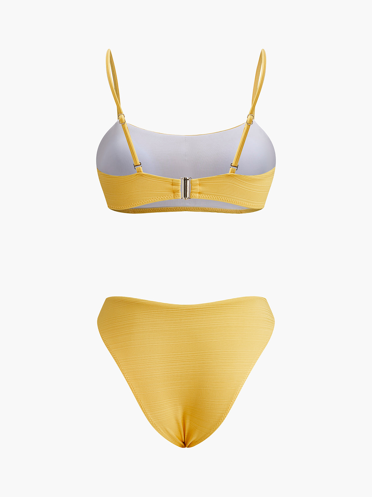 Dokulu Yuvarlak Yaka Bikini Seti