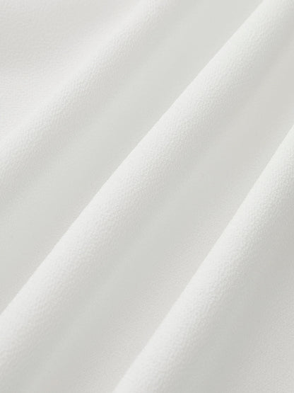 Yarı Şeffaf Volan Detaylı Bluz Kontrast Kravatlı