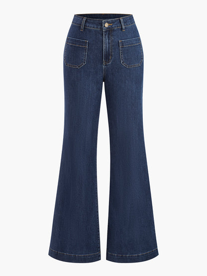 Yüksek Bel Açık Paça Jean
