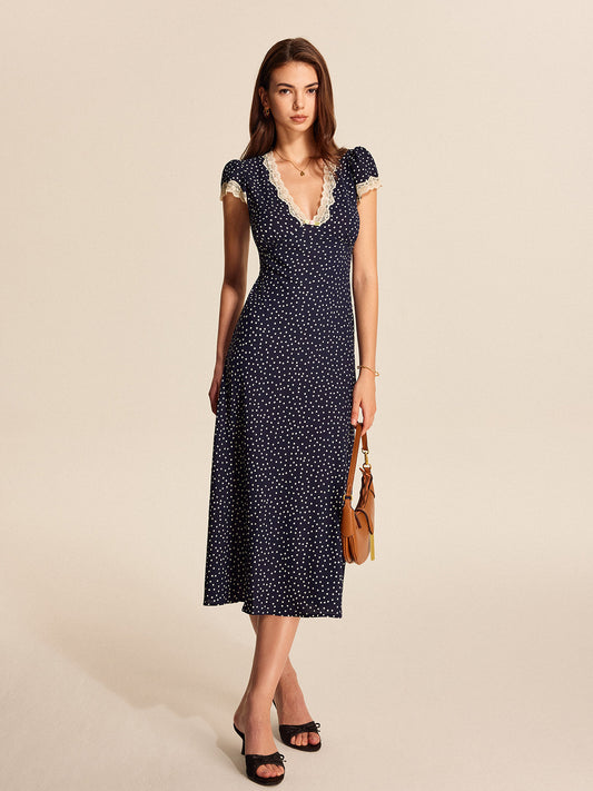 Bag Lace Edge Detailed Dress