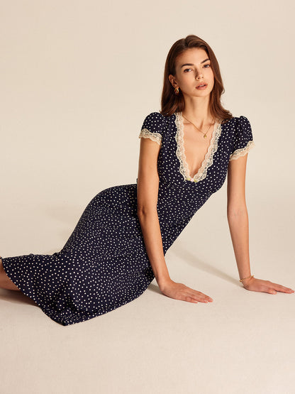 Bag Lace Edge Detailed Dress
