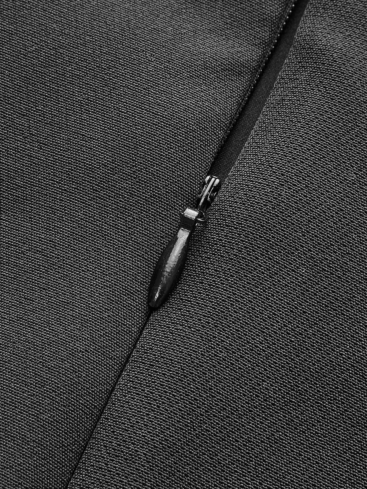 Beltsiz Arka Fermuarlı A Düz Etek