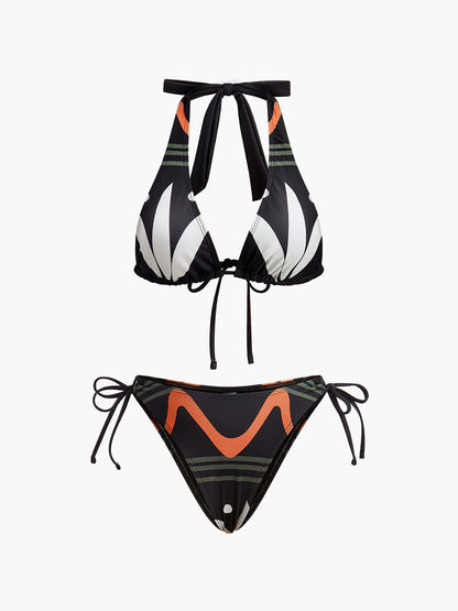 Boyun Bağlamalı Arkadan Bağlanan Bikini Takımı