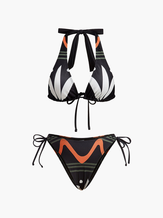Boyun Bağlamalı Arkadan Bağlanan Bikini Takımı