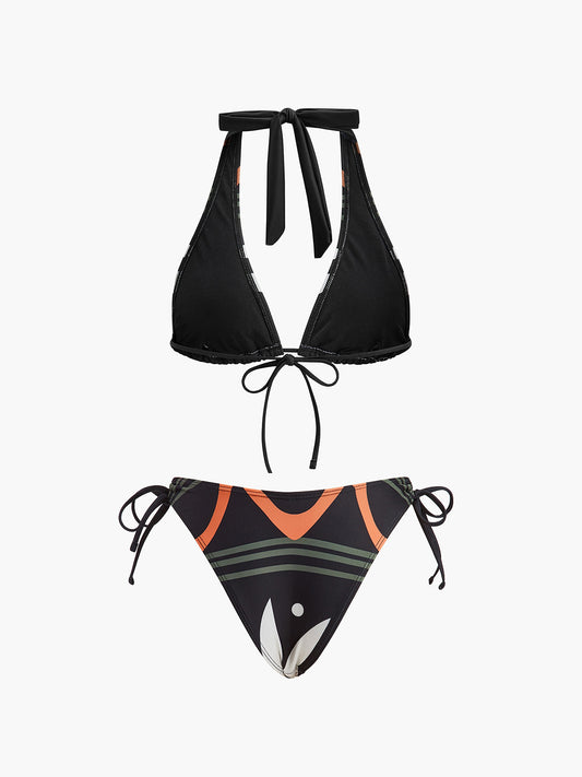 Boyun Bağlamalı Arkadan Bağlanan Bikini Takımı