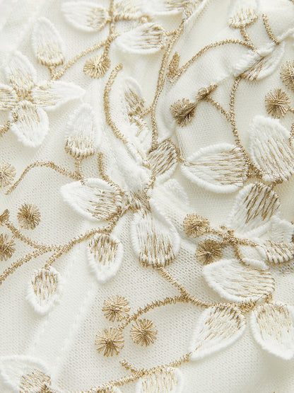 Floral Semi-Transparent Mesh Lace Corset Top