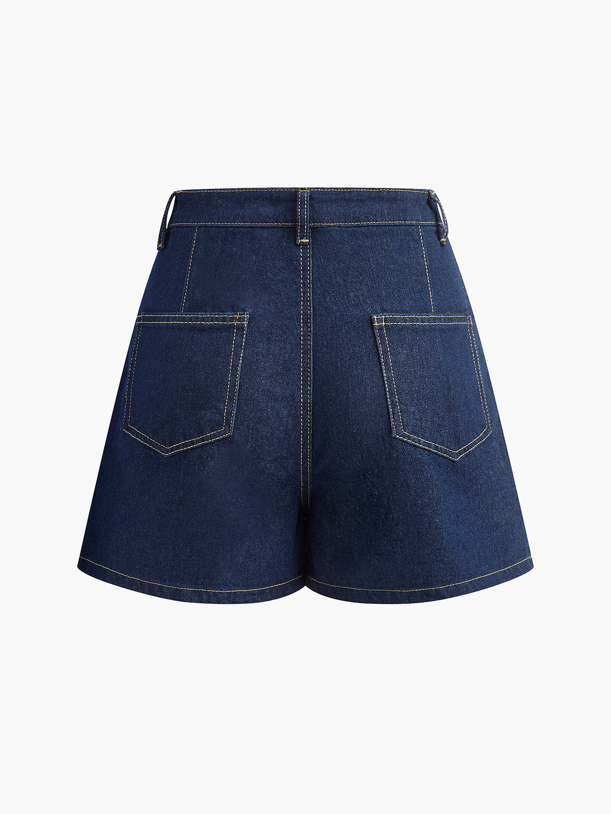 Denim Pocket Detailed Short Set