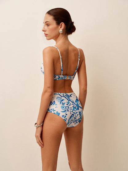 Baskılı Yüksek Bel Bikini Takımı