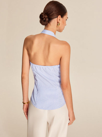 Strappy Top with Striped Design