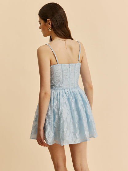 Flowered Corset Strappy Dress