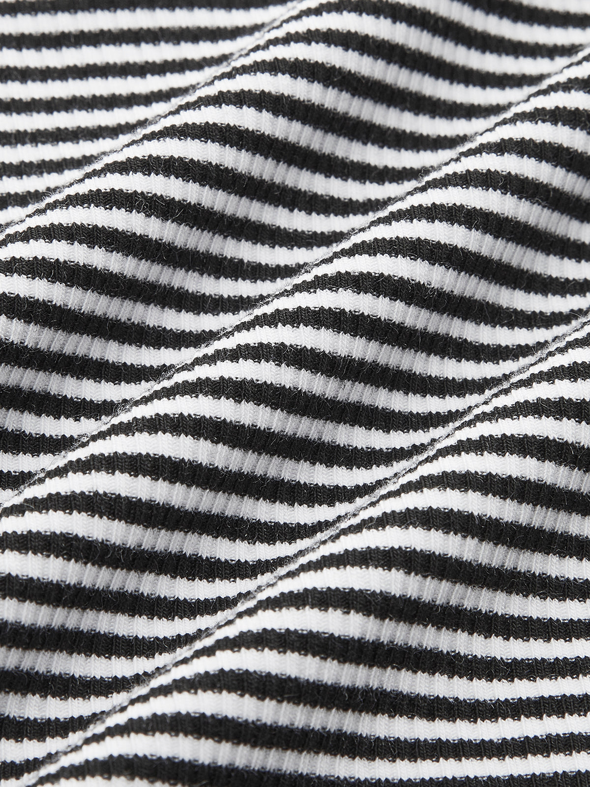 Çizgili Yuvarlak Yaka Kolsuz Üst