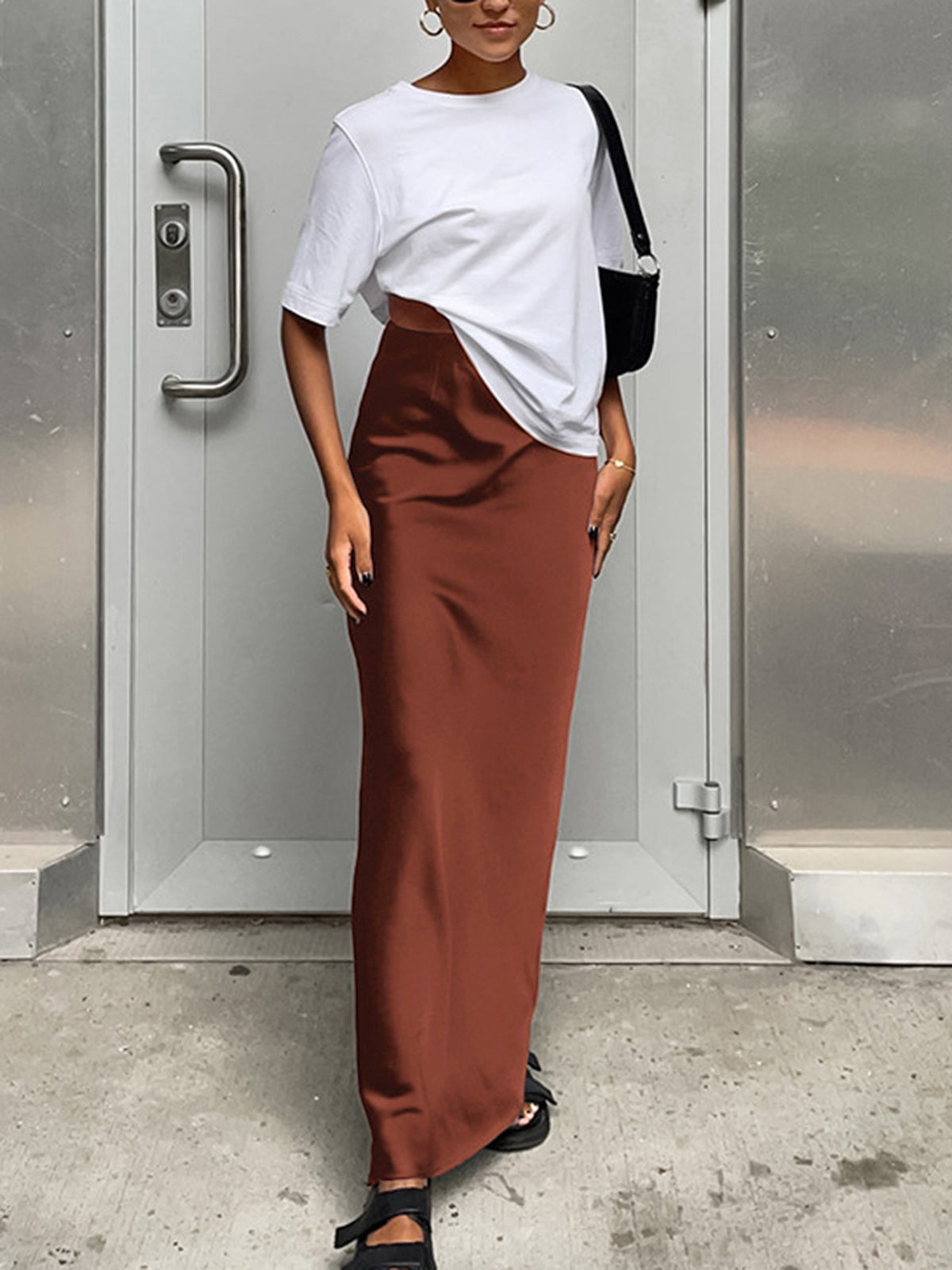 Satin Maxi Etek