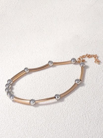 Minimalist İki Renkli Metal Kolye