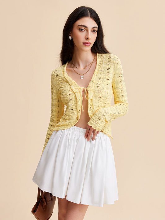 Laced Crochet Cardigan