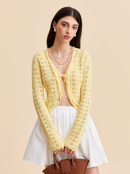 Laced Crochet Cardigan