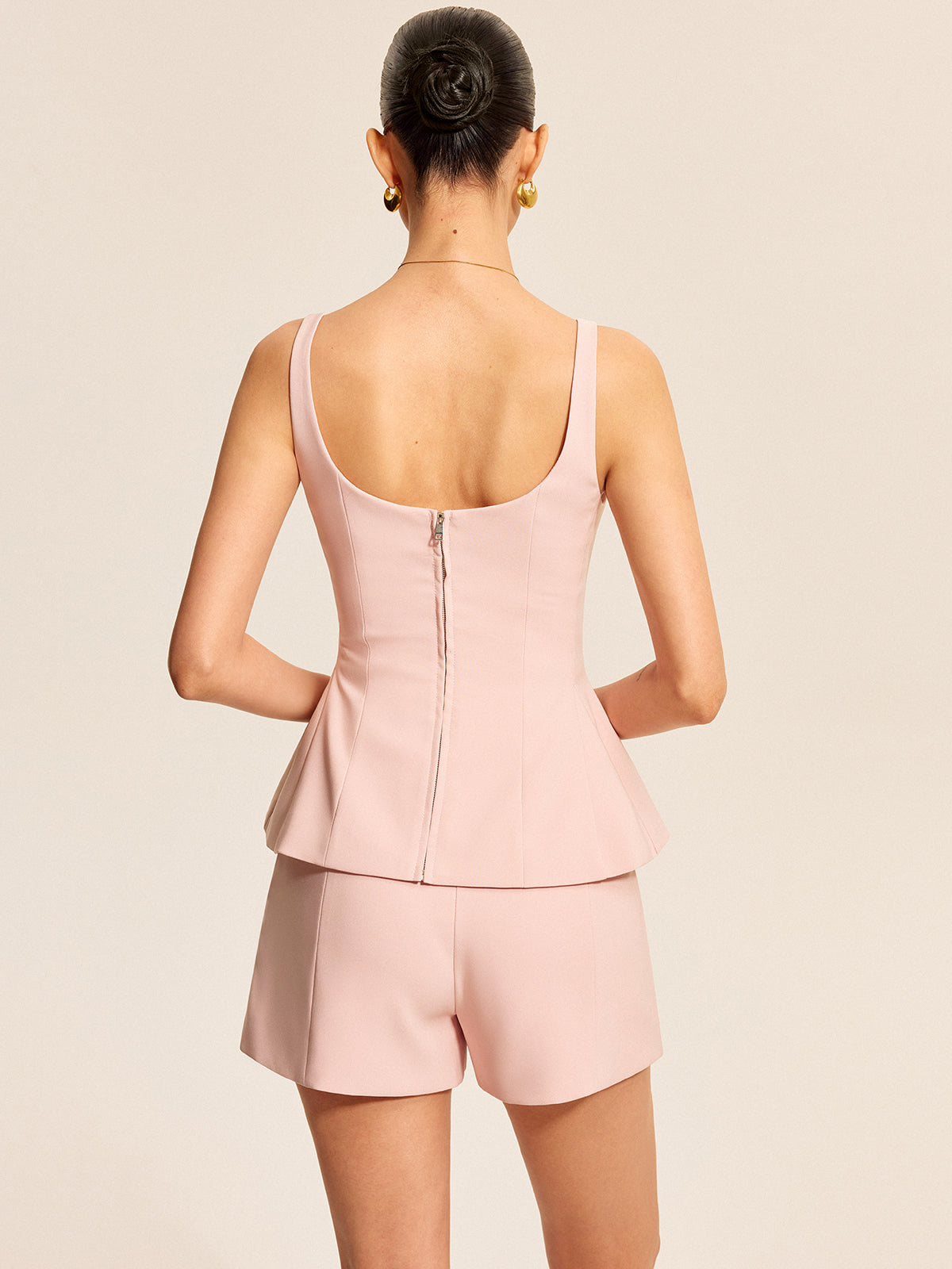 Peplum Atlet Üst ve Şort Takımı