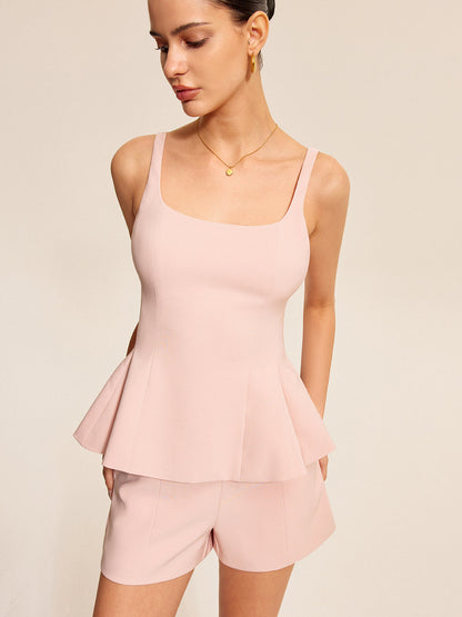 Peplum Atlet Üst ve Şort Takımı