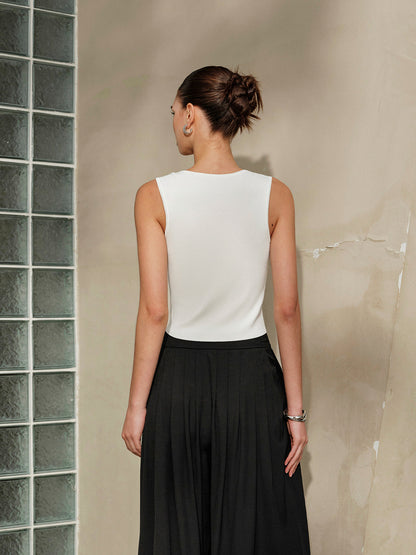 Hafif Askılı Kısa Triko Üst