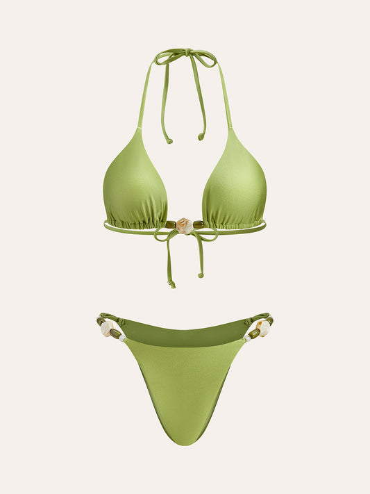 Askılı Volan Detaylı Bikini Seti