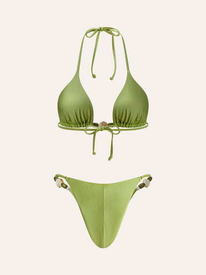 Askılı Volan Detaylı Bikini Seti