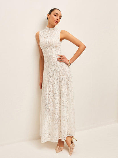 Semi-Transparent Lace Dress