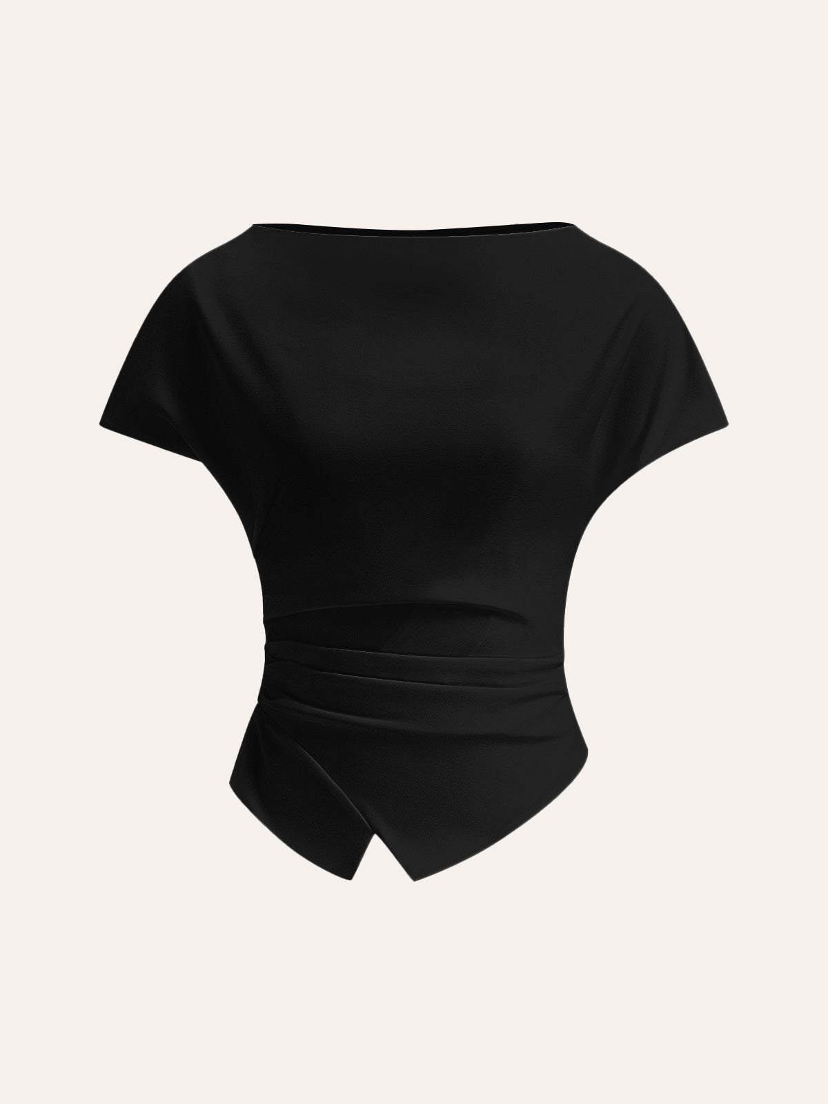 Asimetrik Hem K gathered T-Shirt