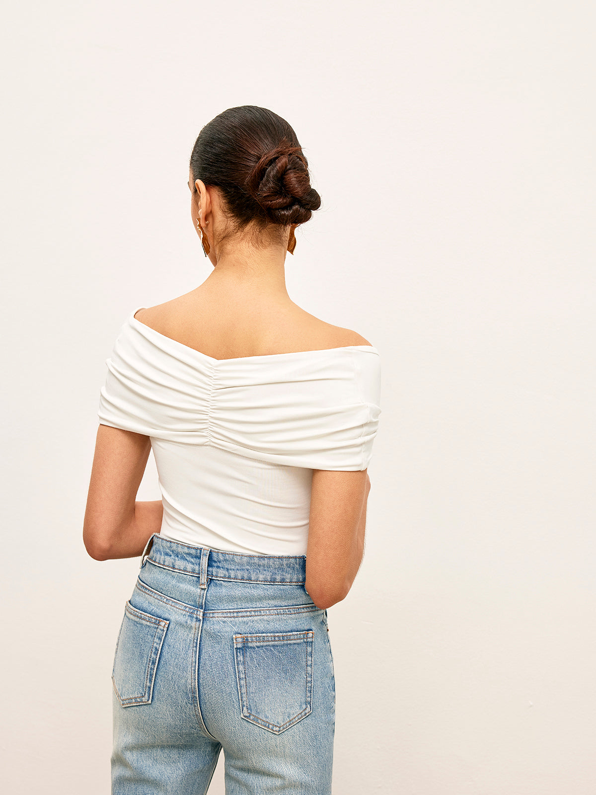 Dönme Ön Metal Halka Detaylı Üst