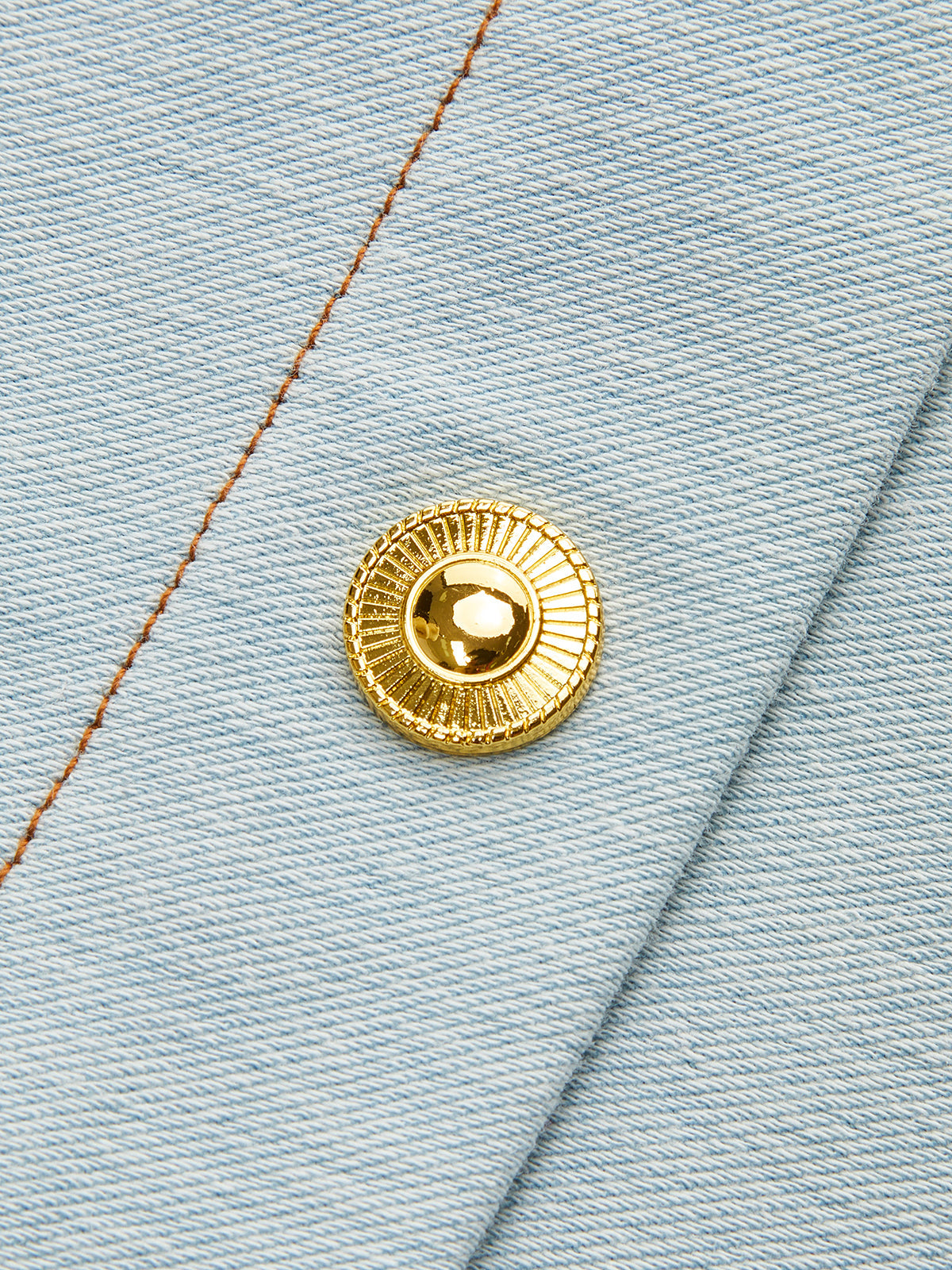 Kemerli Düğmeli Denim Elbise
