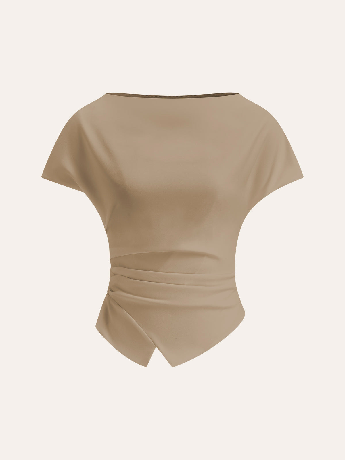 Asimetrik Hem K gathered T-Shirt