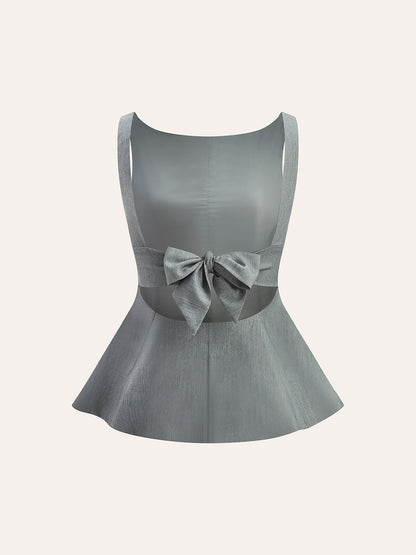 Fiyonk Detaylı Peplum Bluzu
