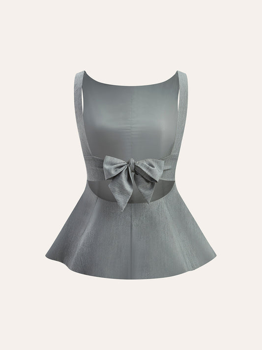 Fiyonk Detaylı Peplum Bluzu