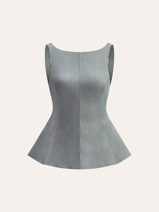 Fiyonk Detaylı Peplum Bluzu