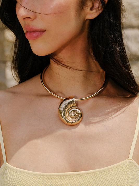 Kabuk Kolye Choker Necklace